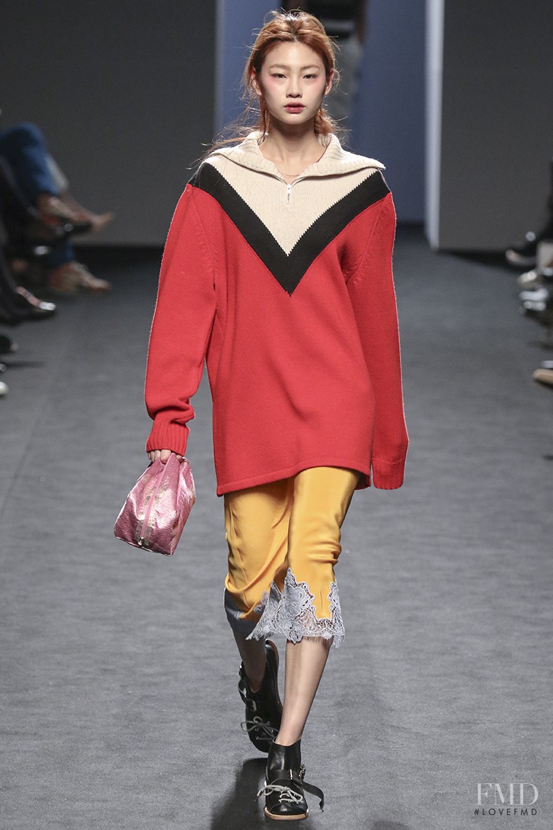 HoYeon Jung featured in  the pushBUTTON fashion show for Autumn/Winter 2016