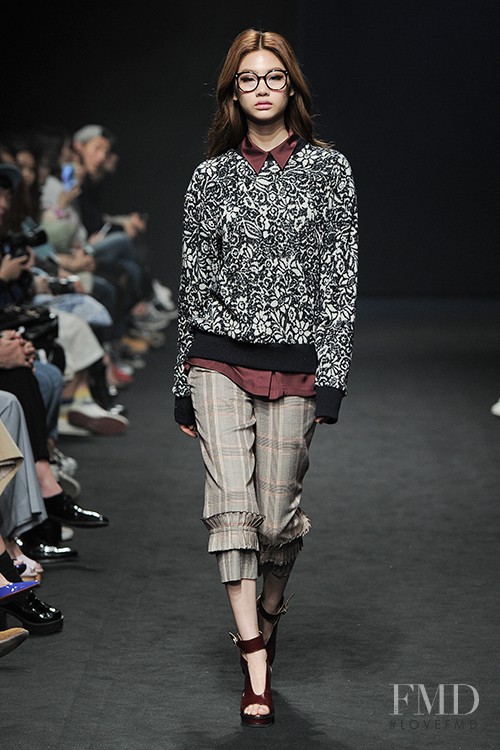 HoYeon Jung featured in  the Paul & Alice fashion show for Autumn/Winter 2015