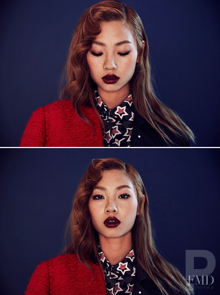 HoYeon Jung featured in  the Koon Korea lookbook for Winter 2015