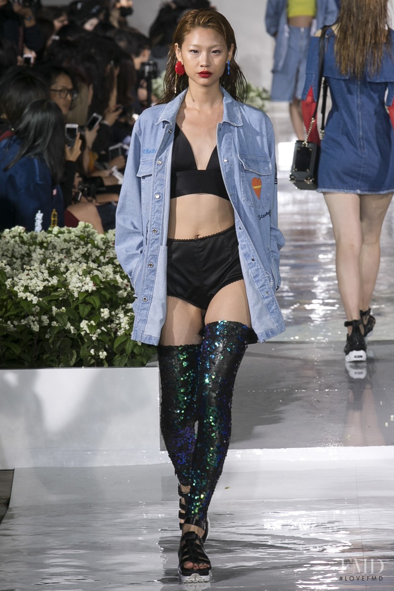 HoYeon Jung featured in  the Steve J and Yoni P fashion show for Spring/Summer 2016