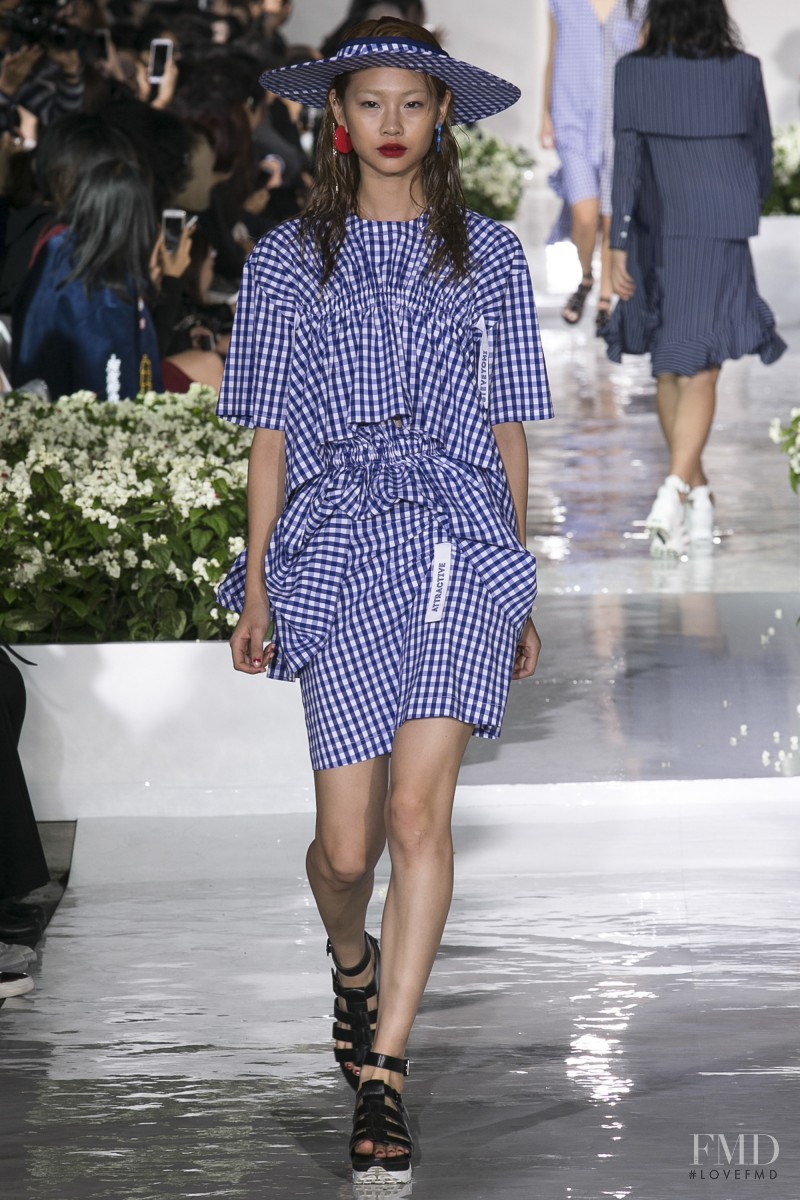 HoYeon Jung featured in  the Steve J and Yoni P fashion show for Spring/Summer 2016