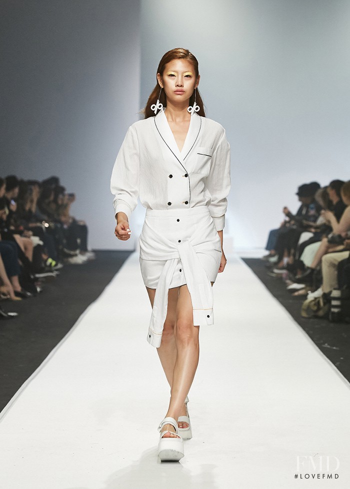 HoYeon Jung featured in  the The Studio K fashion show for Spring/Summer 2016