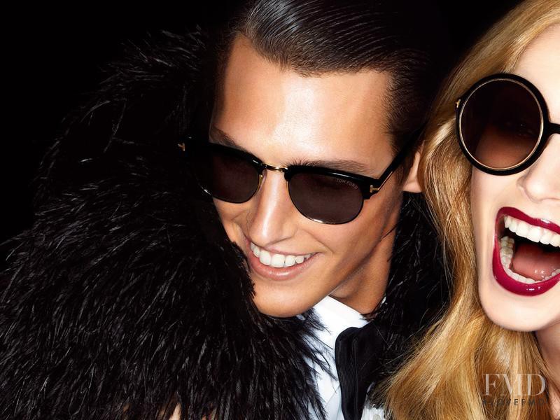 Mirte Maas featured in  the Tom Ford Eyewear advertisement for Spring/Summer 2012