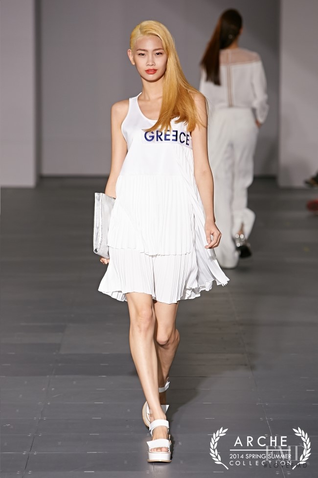 HoYeon Jung featured in  the Arche fashion show for Spring/Summer 2014