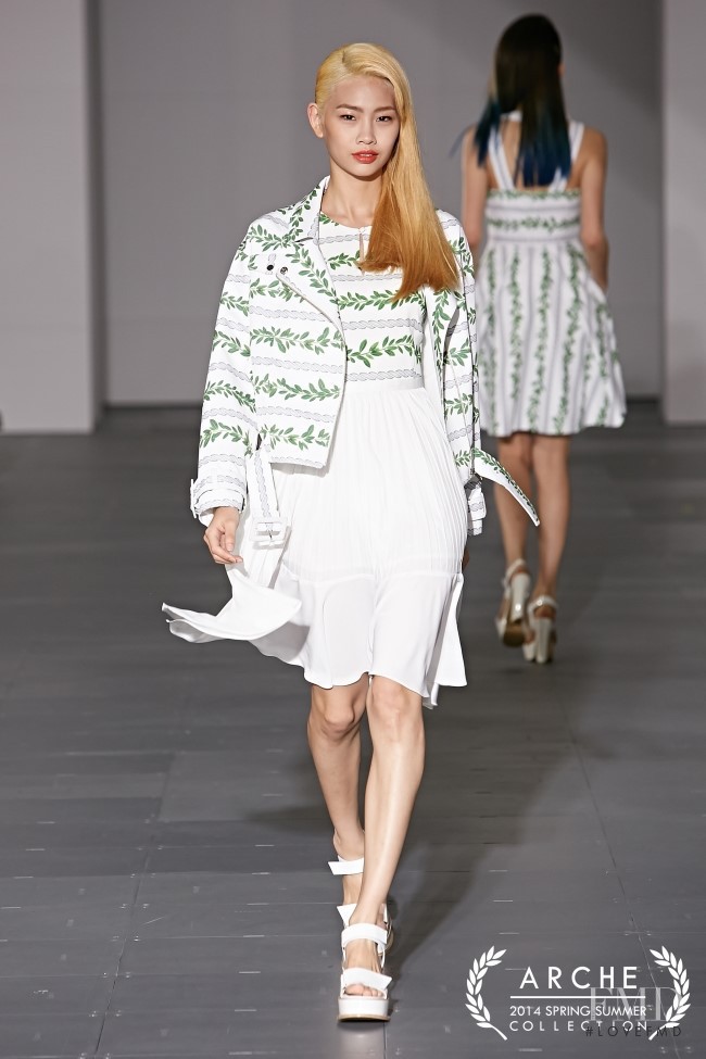 HoYeon Jung featured in  the Arche fashion show for Spring/Summer 2014
