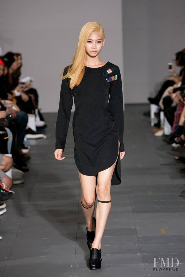HoYeon Jung featured in  the Kye fashion show for Spring/Summer 2014