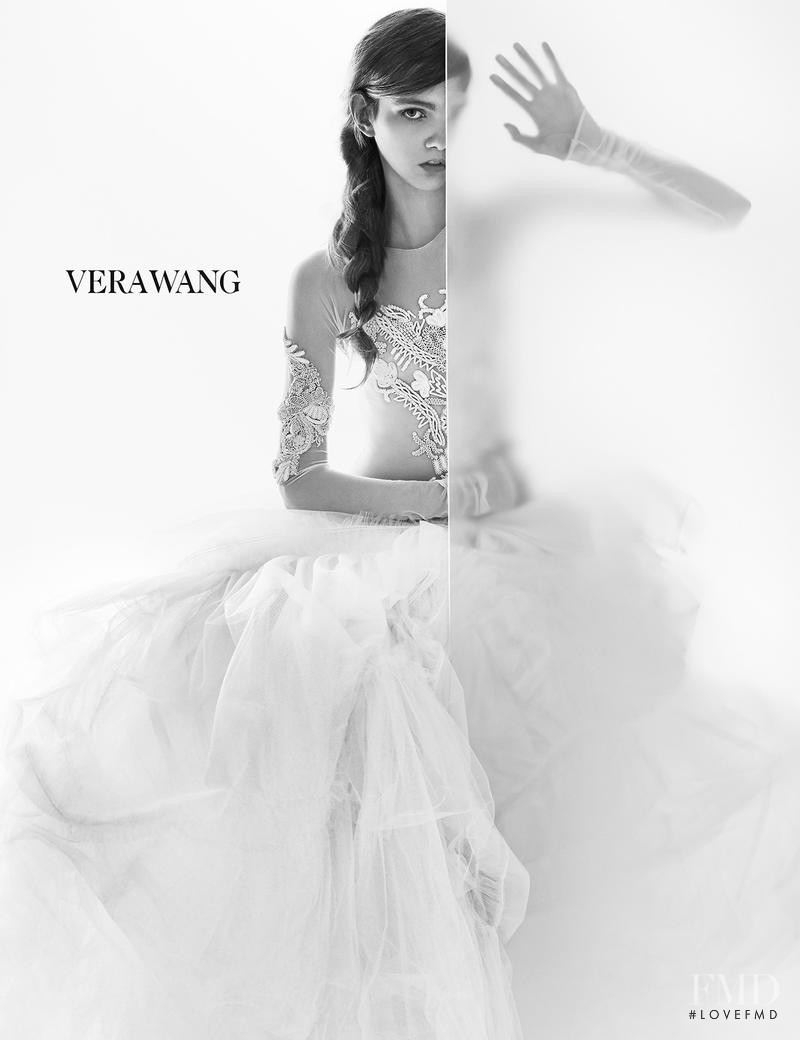 Molly Bair featured in  the Vera Wang advertisement for Spring/Summer 2016