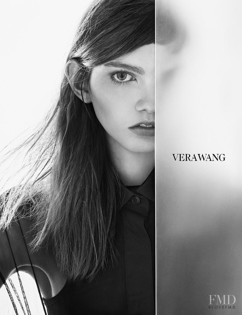 Molly Bair featured in  the Vera Wang advertisement for Spring/Summer 2016