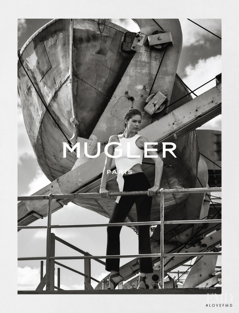 Doutzen Kroes featured in  the Mugler advertisement for Spring/Summer 2016