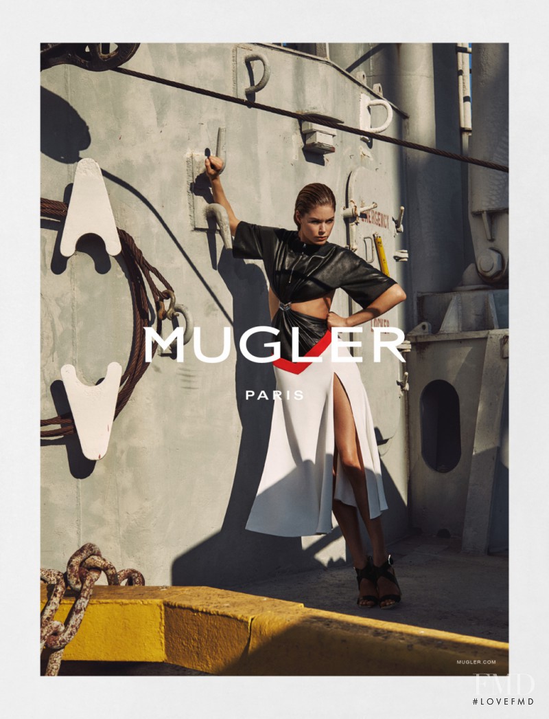 Doutzen Kroes featured in  the Mugler advertisement for Spring/Summer 2016