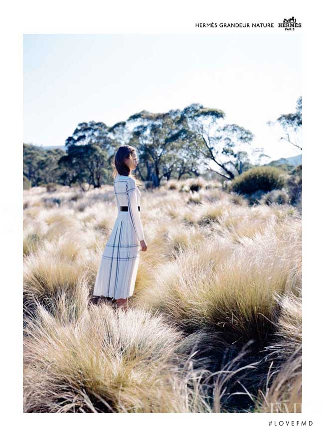 Sophia Ahrens featured in  the Hermès advertisement for Spring/Summer 2016