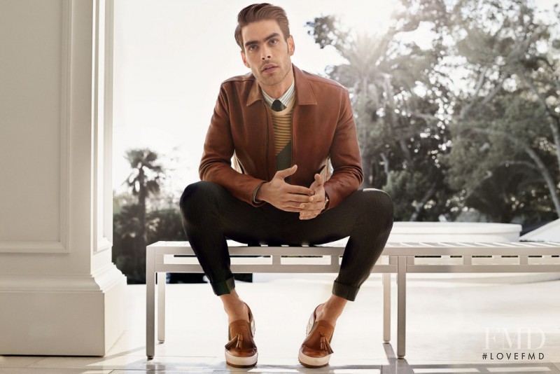 Jon Kortajarena featured in  the Salvatore Ferragamo advertisement for Spring/Summer 2016