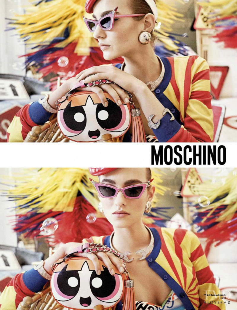 Lexi Boling featured in  the Moschino advertisement for Spring/Summer 2016