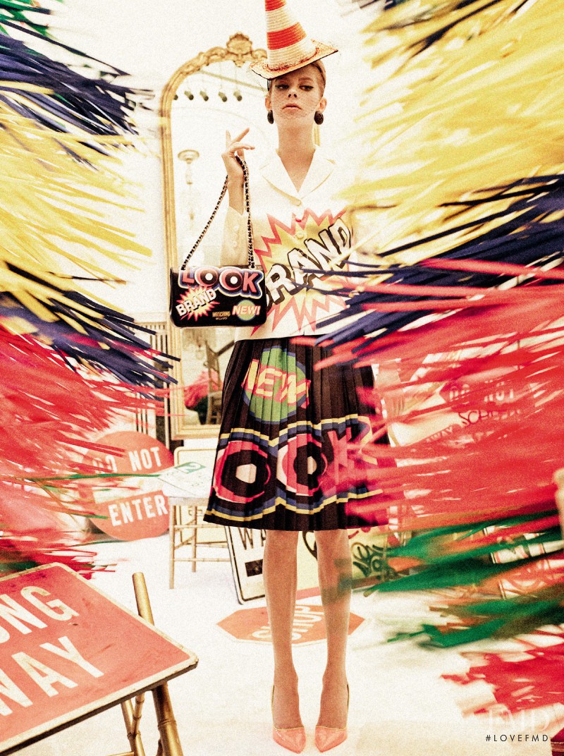 Lexi Boling featured in  the Moschino advertisement for Spring/Summer 2016