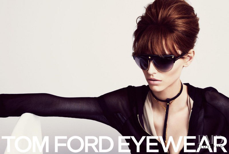 Karlina Caune featured in  the Tom Ford Eyewear advertisement for Spring/Summer 2013