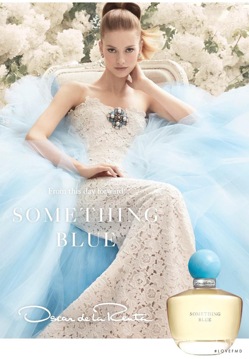 Iris van Berne featured in  the Oscar de la Renta "Something Blue" Fragrance advertisement for Spring/Summer 2013