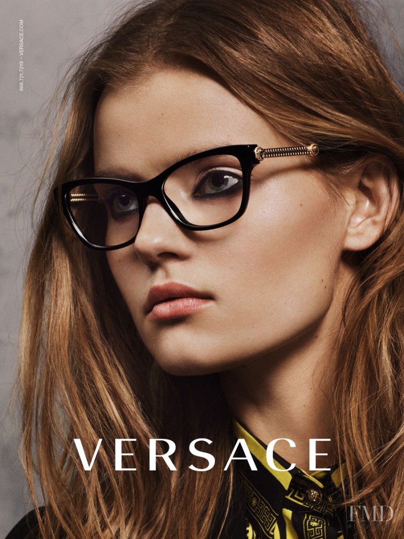 Kate Grigorieva featured in  the Versace Accessories advertisement for Spring/Summer 2016