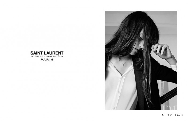 Helena Severin featured in  the Saint Laurent advertisement for Spring/Summer 2016