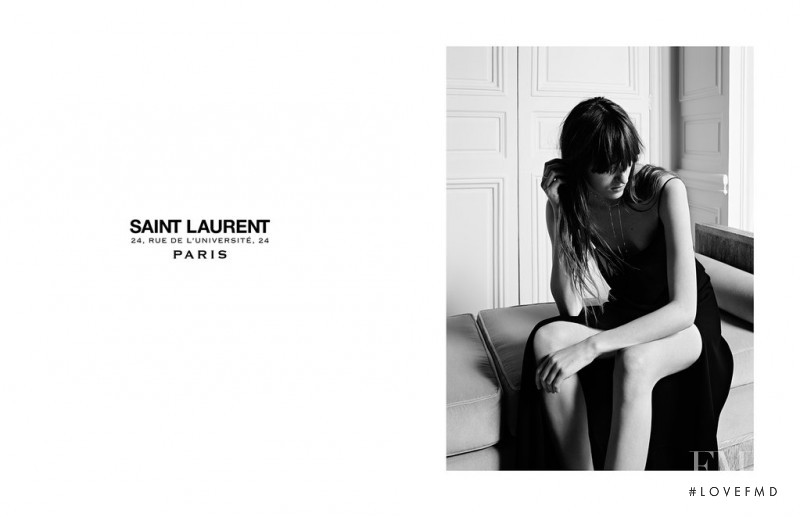 Helena Severin featured in  the Saint Laurent advertisement for Spring/Summer 2016