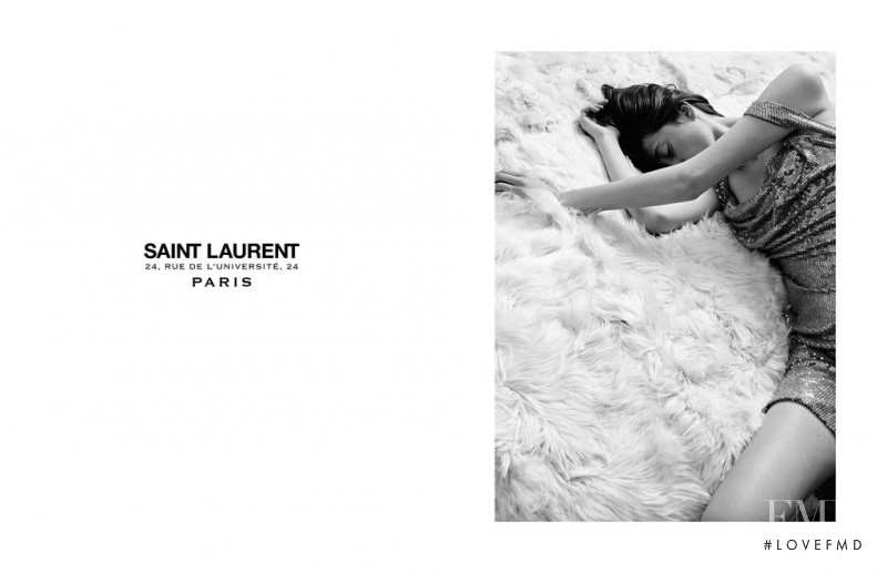 Helena Severin featured in  the Saint Laurent advertisement for Spring/Summer 2016