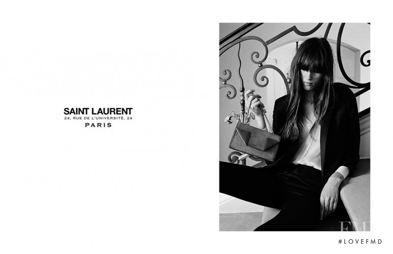 Helena Severin featured in  the Saint Laurent advertisement for Spring/Summer 2016