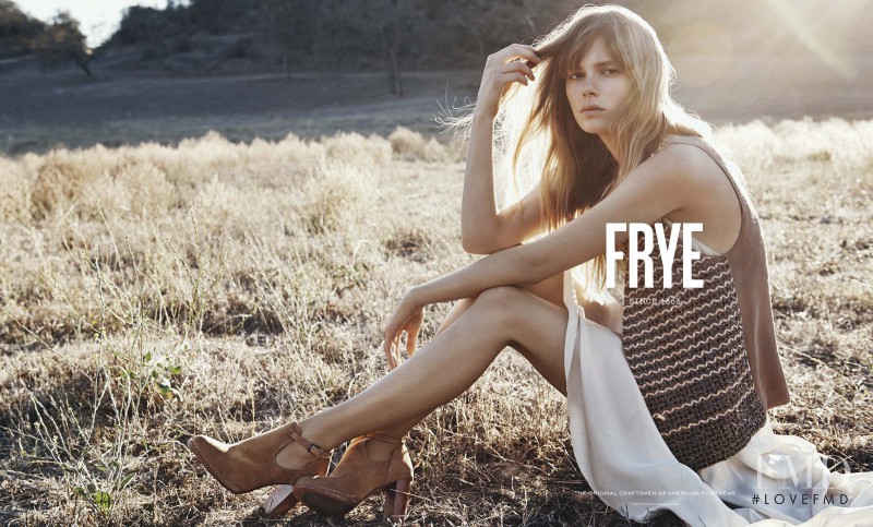 Caroline Brasch Nielsen featured in  the Frye advertisement for Spring/Summer 2016
