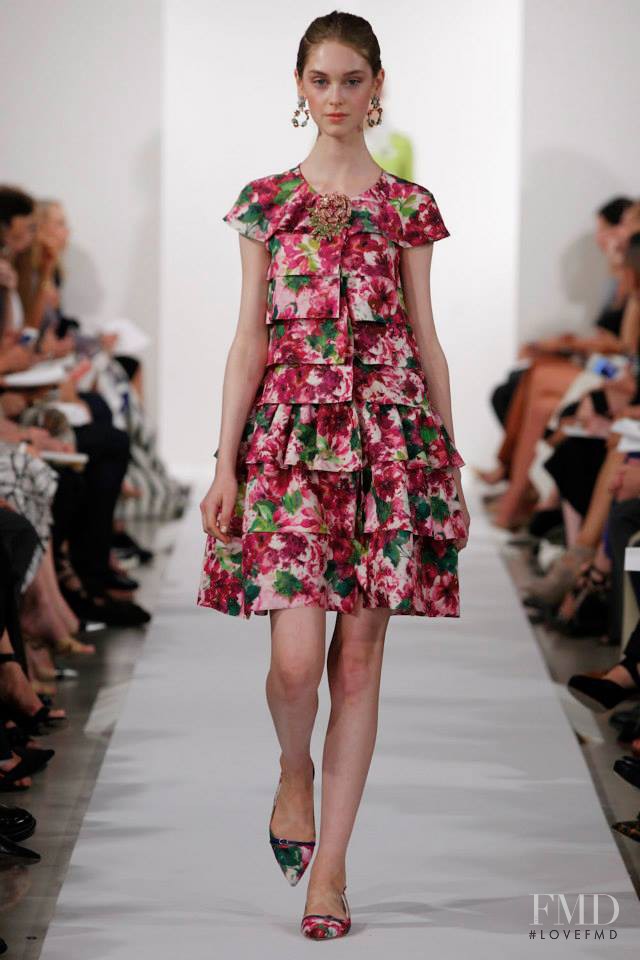 Jemma Baines featured in  the Oscar de la Renta fashion show for Spring/Summer 2014