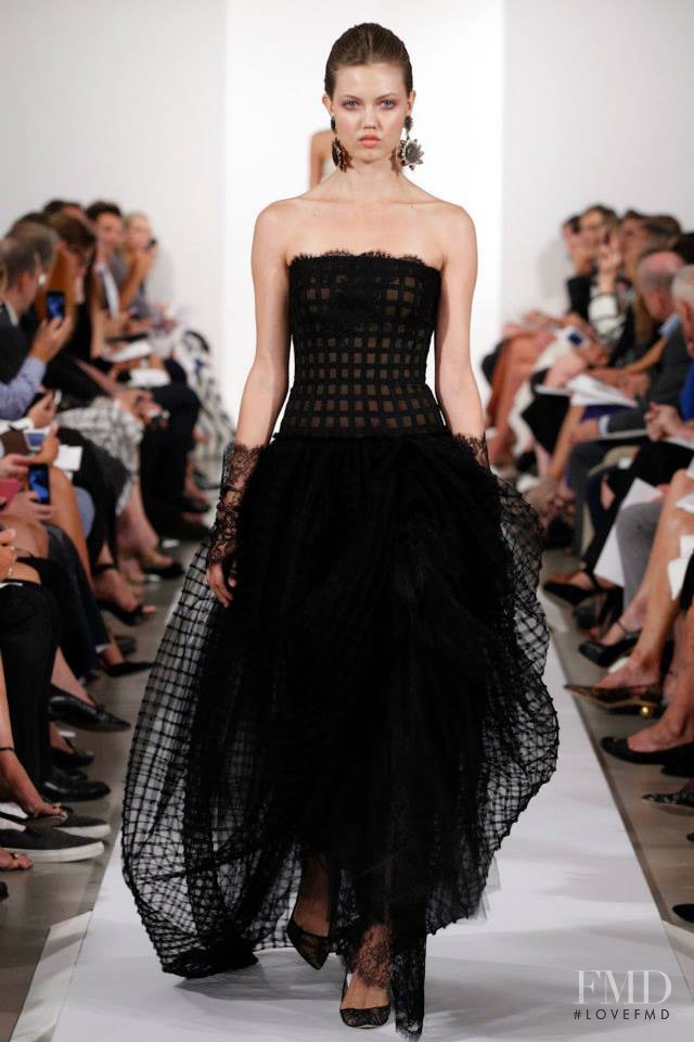 Lindsey Wixson featured in  the Oscar de la Renta fashion show for Spring/Summer 2014