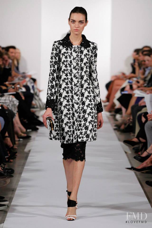 Magda Laguinge featured in  the Oscar de la Renta fashion show for Spring/Summer 2014