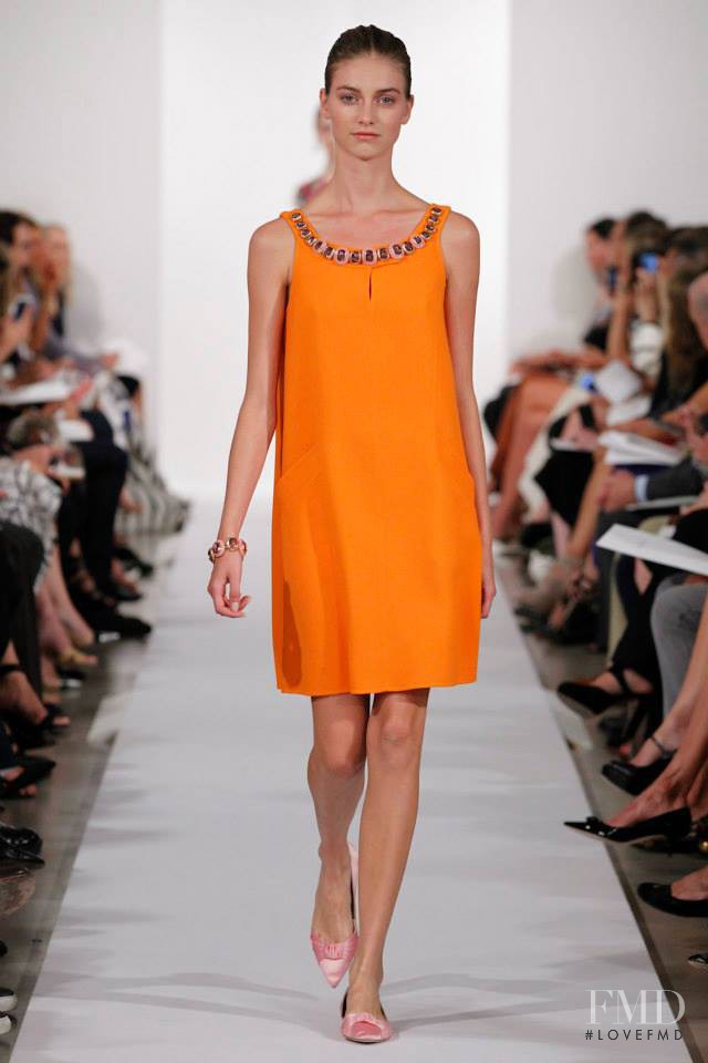Iris van Berne featured in  the Oscar de la Renta fashion show for Spring/Summer 2014
