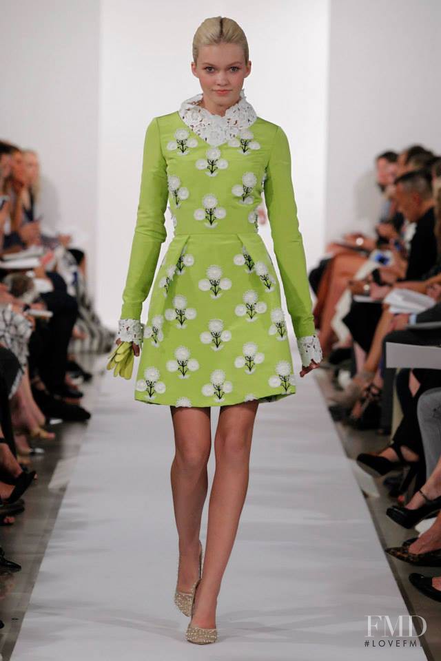 Maggie Laine featured in  the Oscar de la Renta fashion show for Spring/Summer 2014