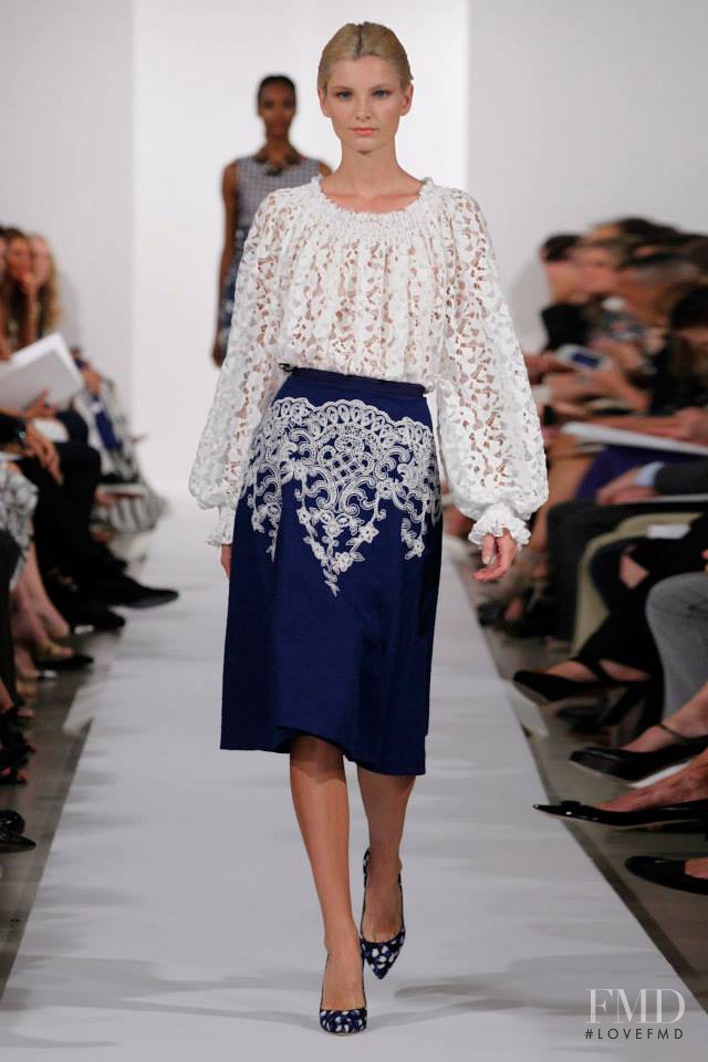 Ava Smith featured in  the Oscar de la Renta fashion show for Spring/Summer 2014