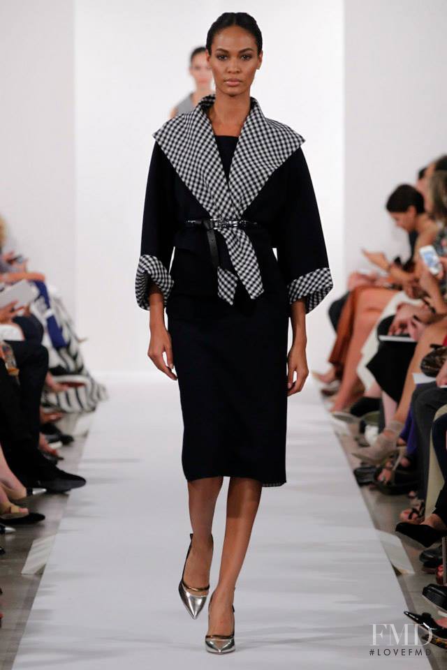 Joan Smalls featured in  the Oscar de la Renta fashion show for Spring/Summer 2014
