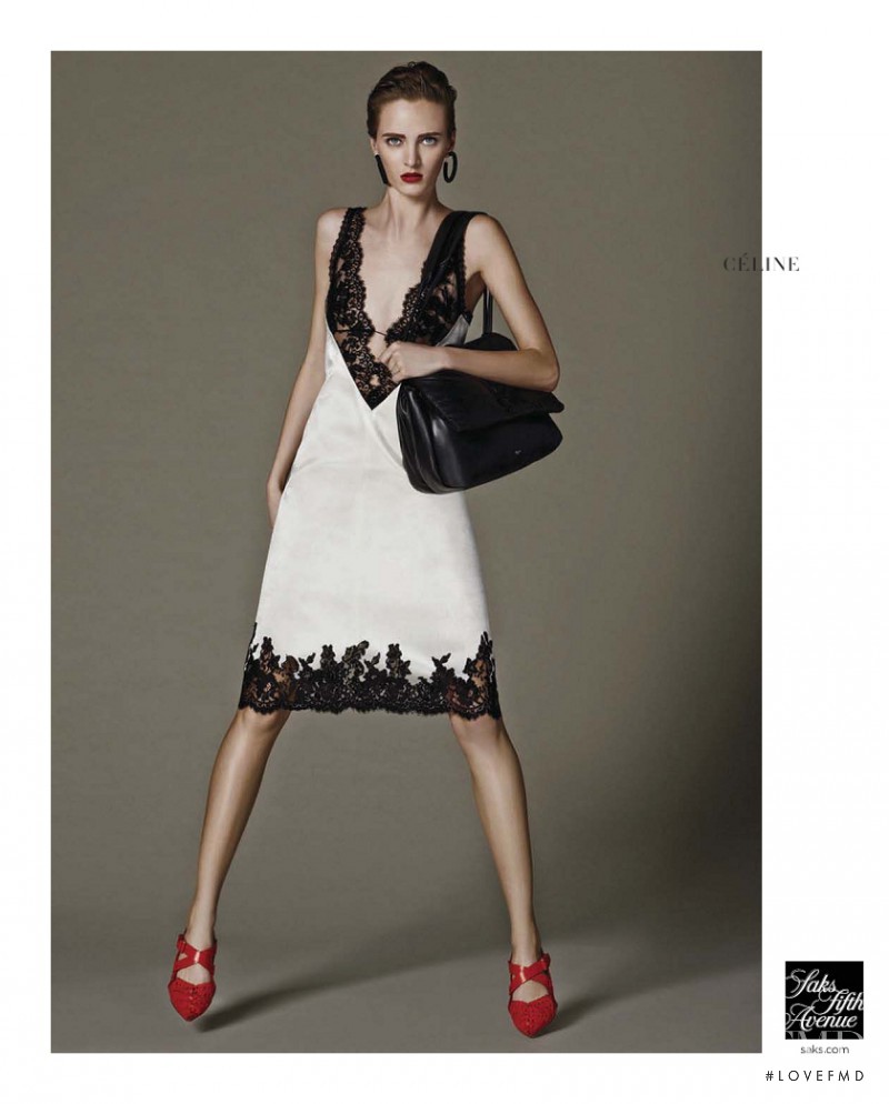 Daria Strokous featured in  the Saks Fifth Avenue advertisement for Spring/Summer 2016