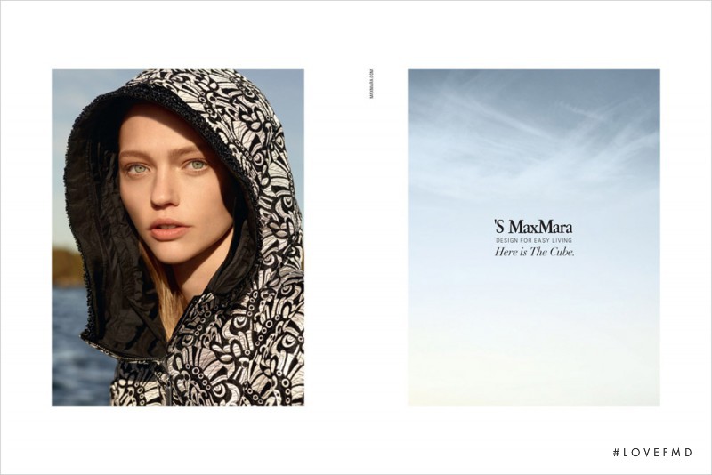 Sasha Pivovarova featured in  the S\' Max Mara The Cube advertisement for Spring/Summer 2016