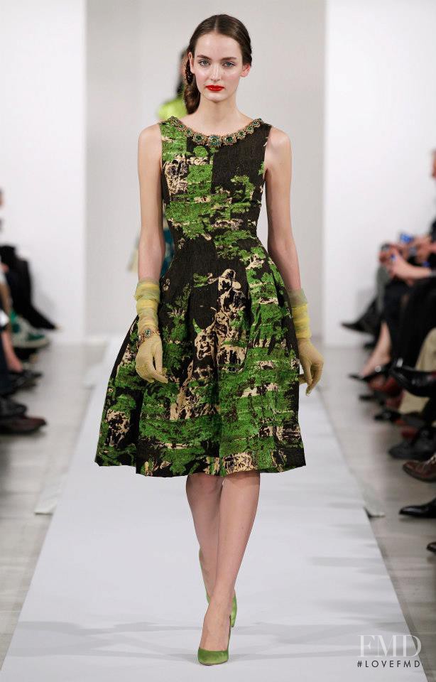 Zuzanna Bijoch featured in  the Oscar de la Renta fashion show for Autumn/Winter 2013