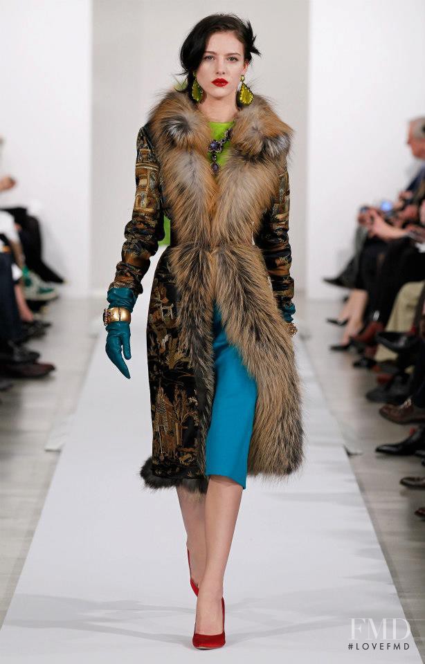 Eliza Cummings featured in  the Oscar de la Renta fashion show for Autumn/Winter 2013