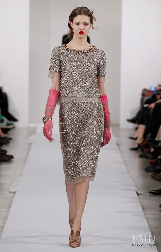 Lindsey Wixson featured in  the Oscar de la Renta fashion show for Autumn/Winter 2013