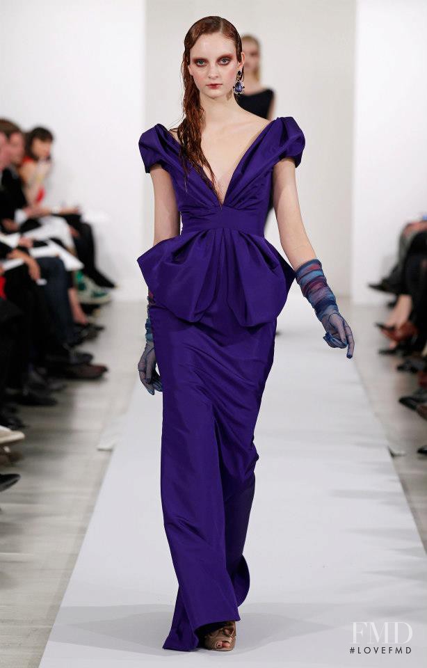Codie Young featured in  the Oscar de la Renta fashion show for Autumn/Winter 2013
