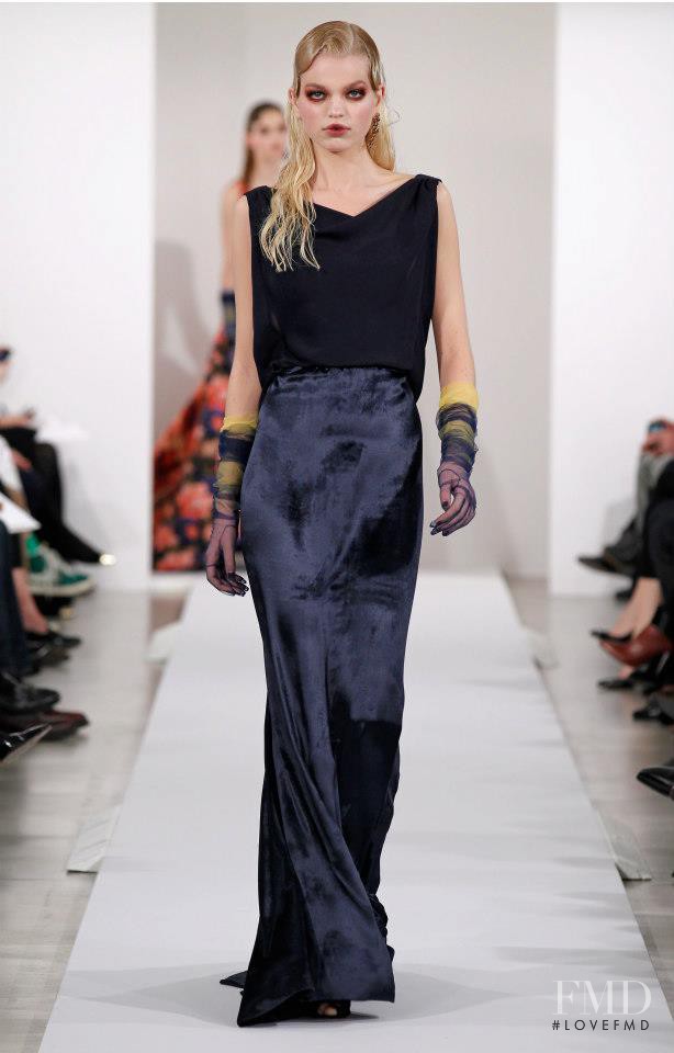 Daphne Groeneveld featured in  the Oscar de la Renta fashion show for Autumn/Winter 2013