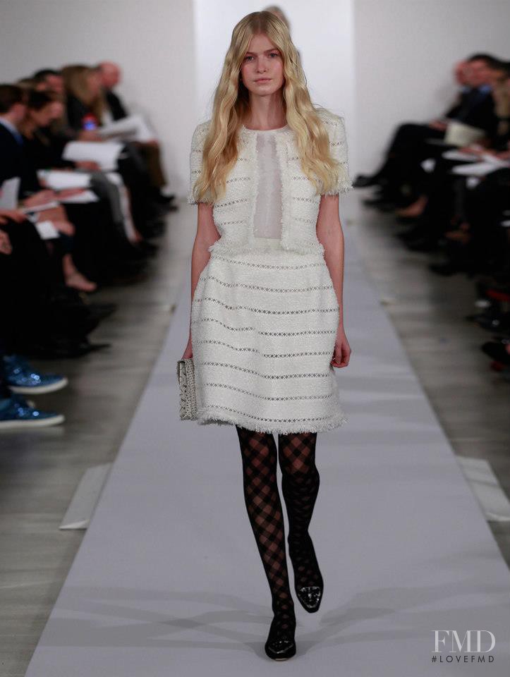 Louise Parker featured in  the Oscar de la Renta fashion show for Pre-Fall 2013