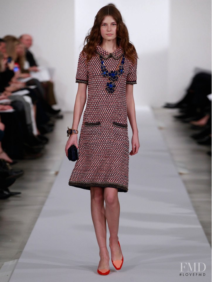 Yulia Serzhantova featured in  the Oscar de la Renta fashion show for Pre-Fall 2013