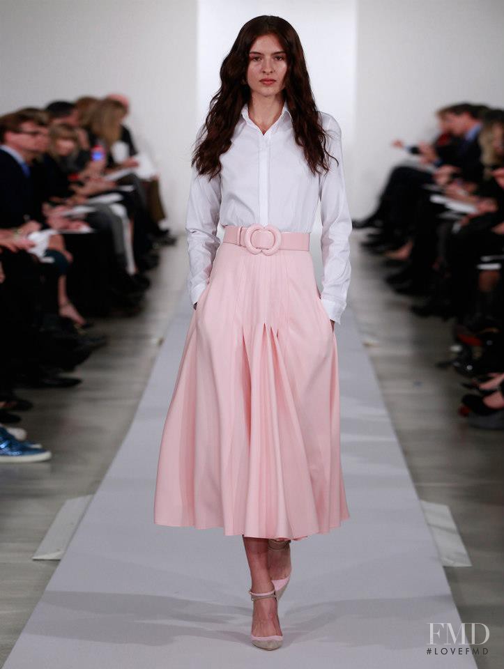 Sasha Valarino featured in  the Oscar de la Renta fashion show for Pre-Fall 2013