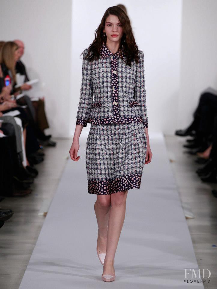Kate Bogucharskaia featured in  the Oscar de la Renta fashion show for Pre-Fall 2013