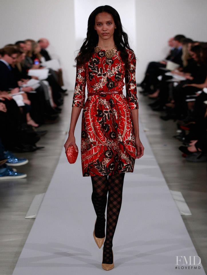 Cora Emmanuel featured in  the Oscar de la Renta fashion show for Pre-Fall 2013