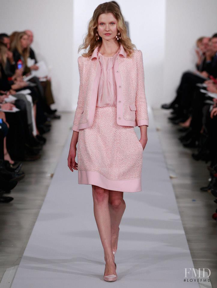 Kamila Filipcikova featured in  the Oscar de la Renta fashion show for Pre-Fall 2013