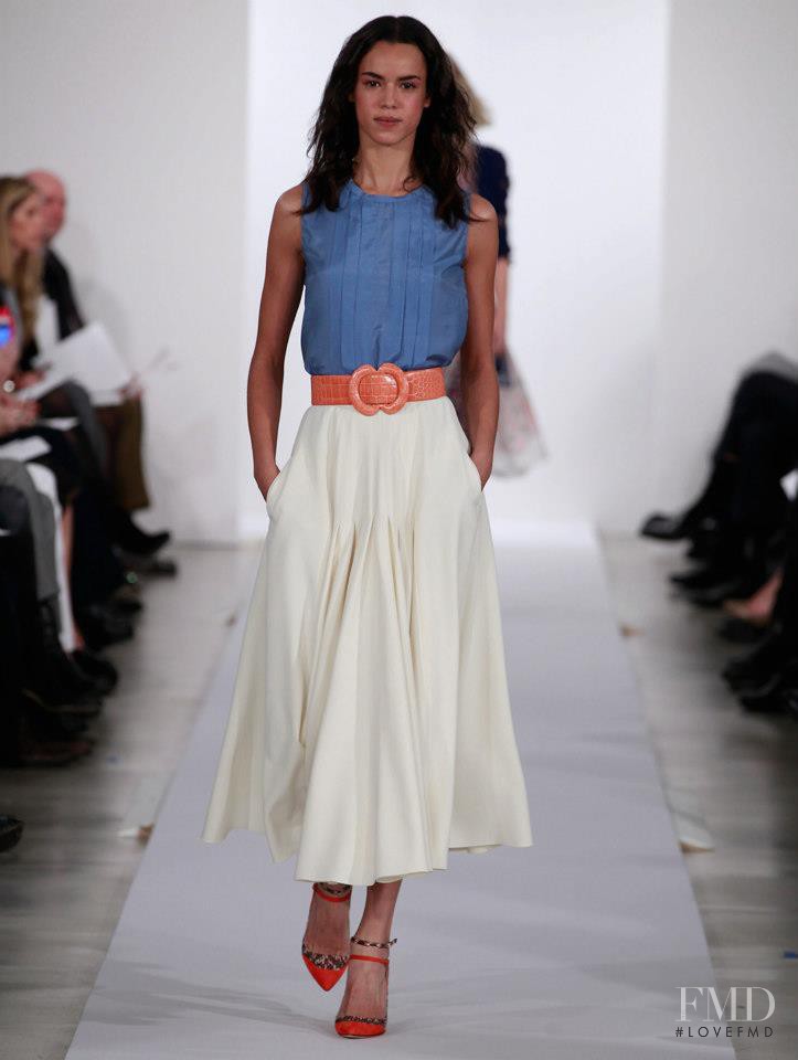 Hind Sahli featured in  the Oscar de la Renta fashion show for Pre-Fall 2013
