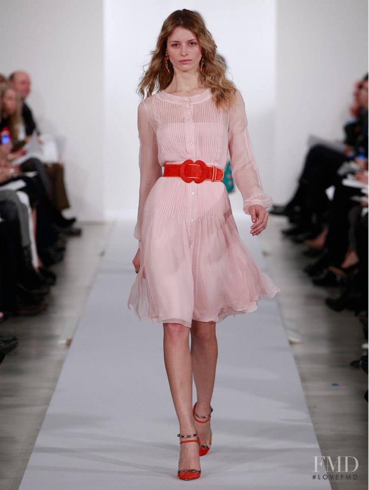 Flavia Lucini featured in  the Oscar de la Renta fashion show for Pre-Fall 2013