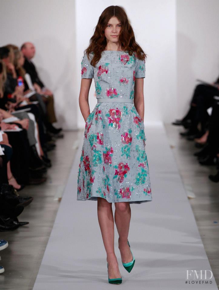 Yulia Serzhantova featured in  the Oscar de la Renta fashion show for Pre-Fall 2013