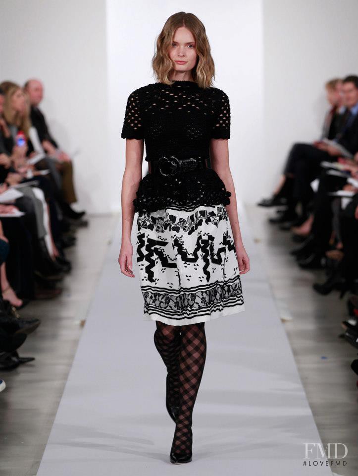 Agnete Hegelund featured in  the Oscar de la Renta fashion show for Pre-Fall 2013